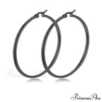 Classic Style Stainless Steel Simple Hoop Earrings