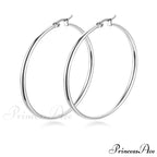 Classic Style Stainless Steel Simple Hoop Earrings