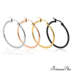 Classic Style Stainless Steel Simple Hoop Earrings
