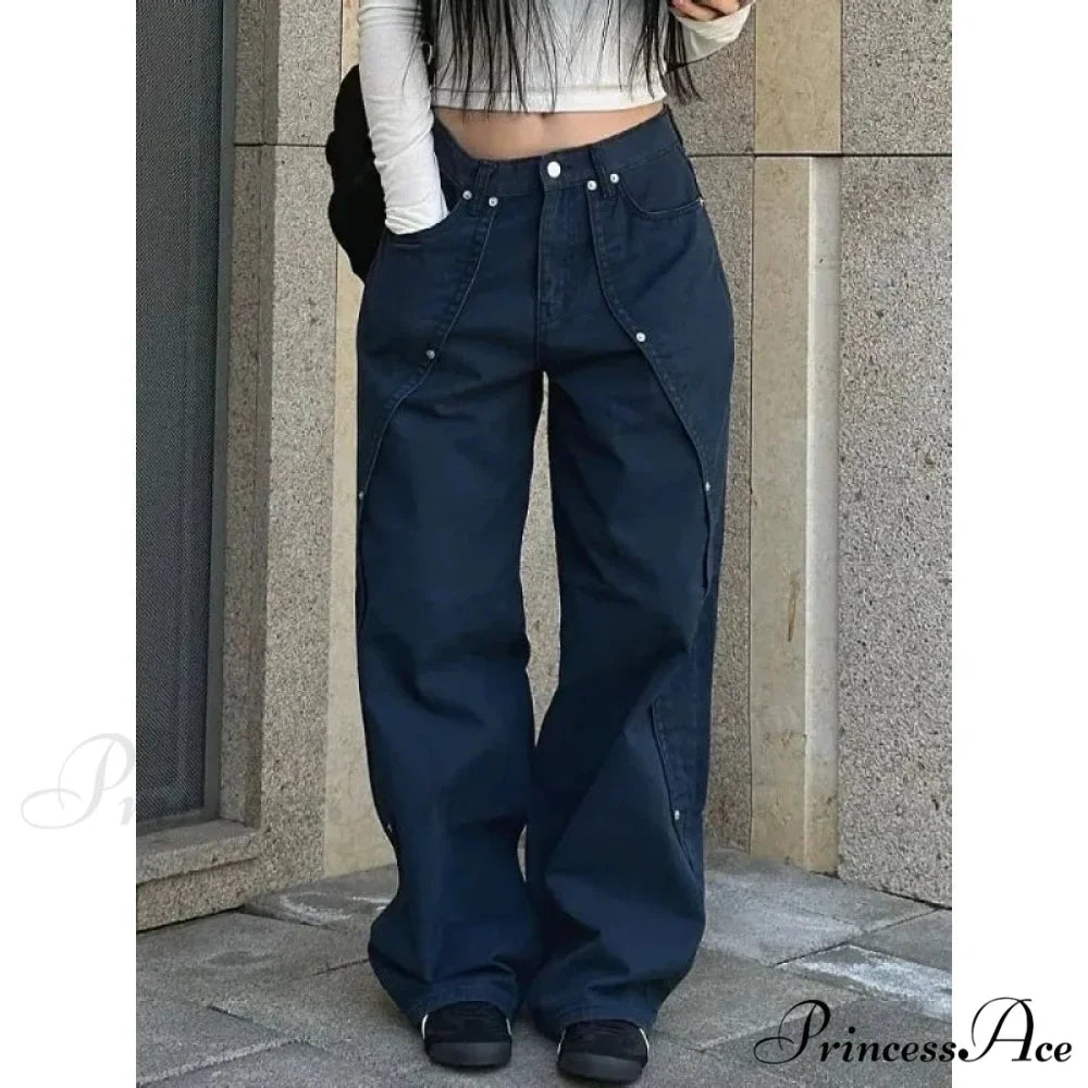 Clean Patchwork Turn of the Century Women Denim Trousers