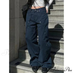 Clean Patchwork Turn of the Century Women Denim Trousers