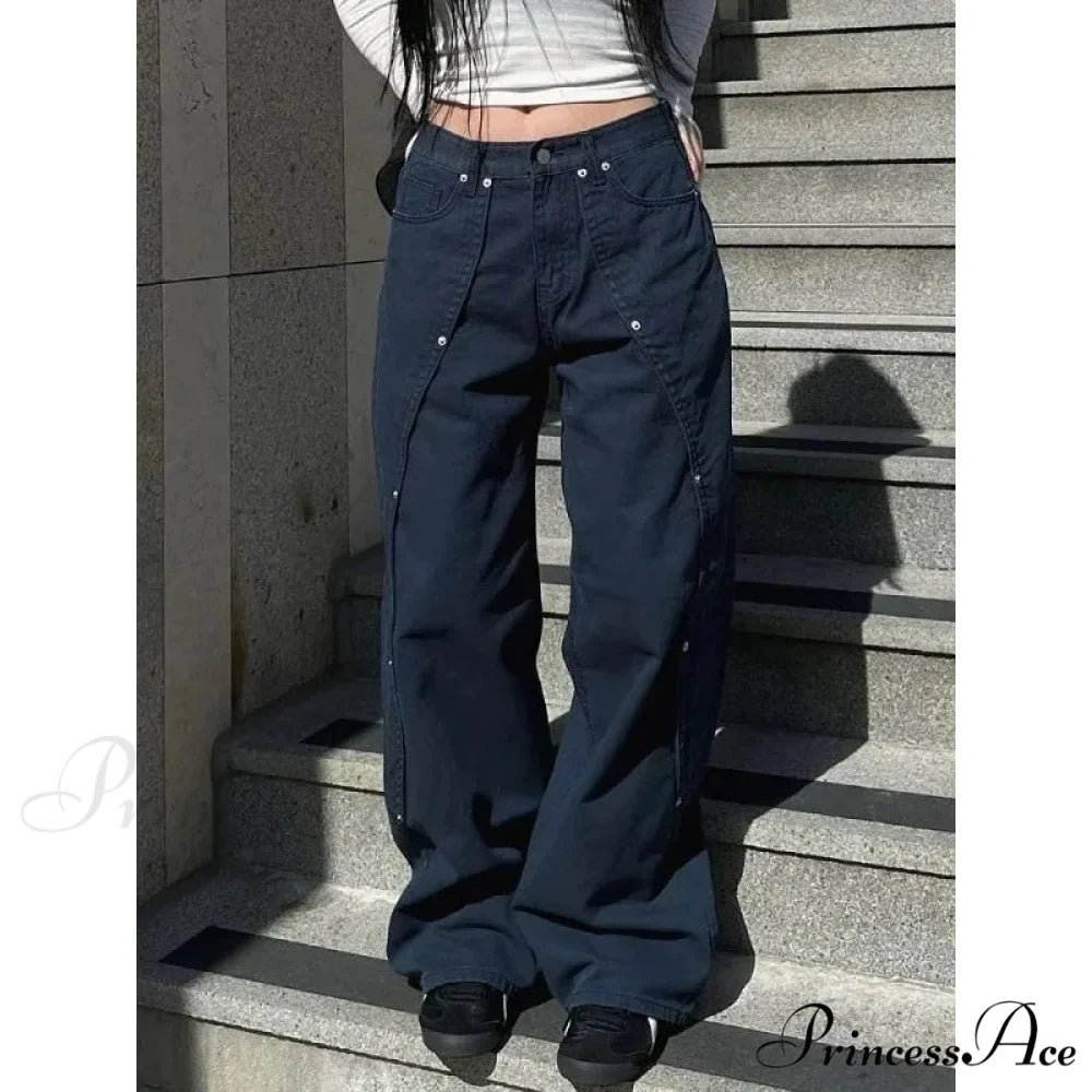 Clean Patchwork Turn of the Century Women Denim Trousers