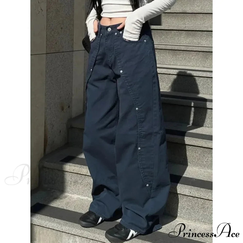 Clean Patchwork Turn of the Century Women Denim Trousers