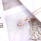 Clear Zircon Slim Waist Pendant Necklaces