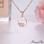 Clear Zircon Slim Waist Pendant Necklaces