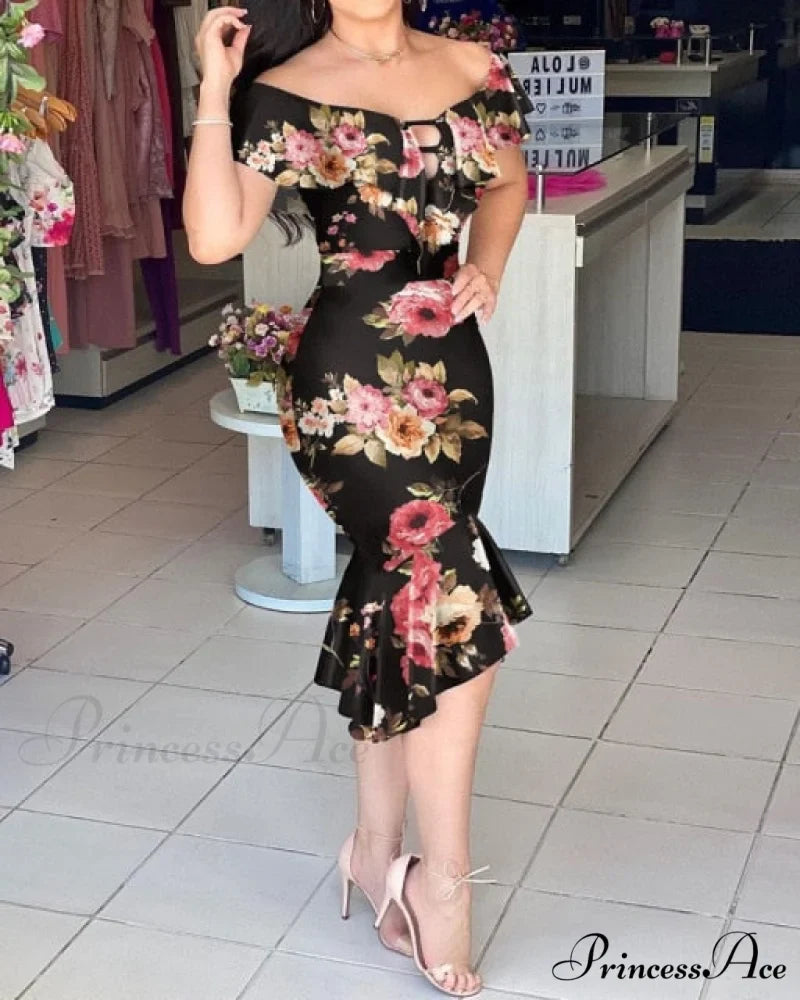 Clothing Elegant Asymmetrical Mermaid Dress