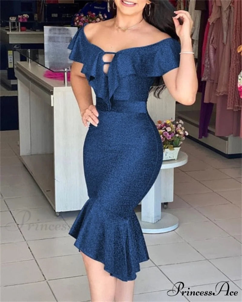 Clothing Elegant Asymmetrical Mermaid Dress