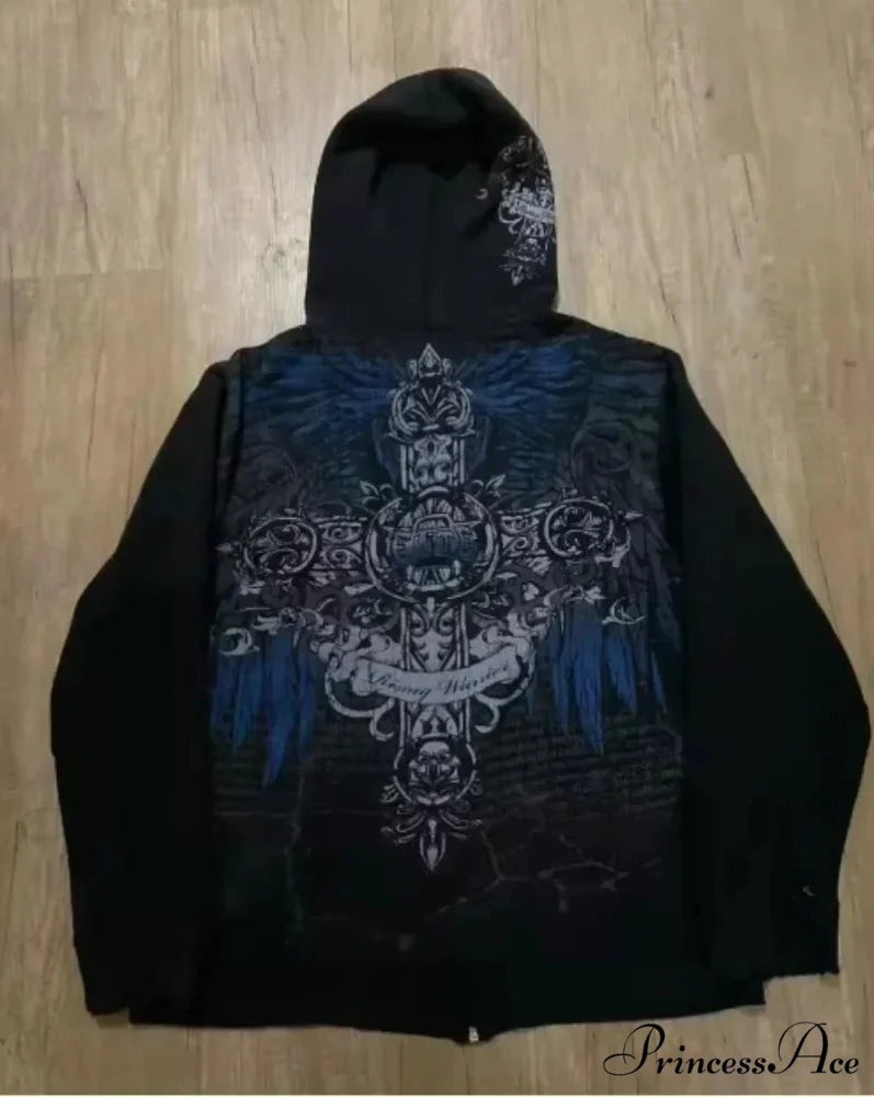 Clown Dark Print Fleece Zipper Hoodie