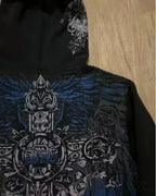 Clown Dark Print Fleece Zipper Hoodie