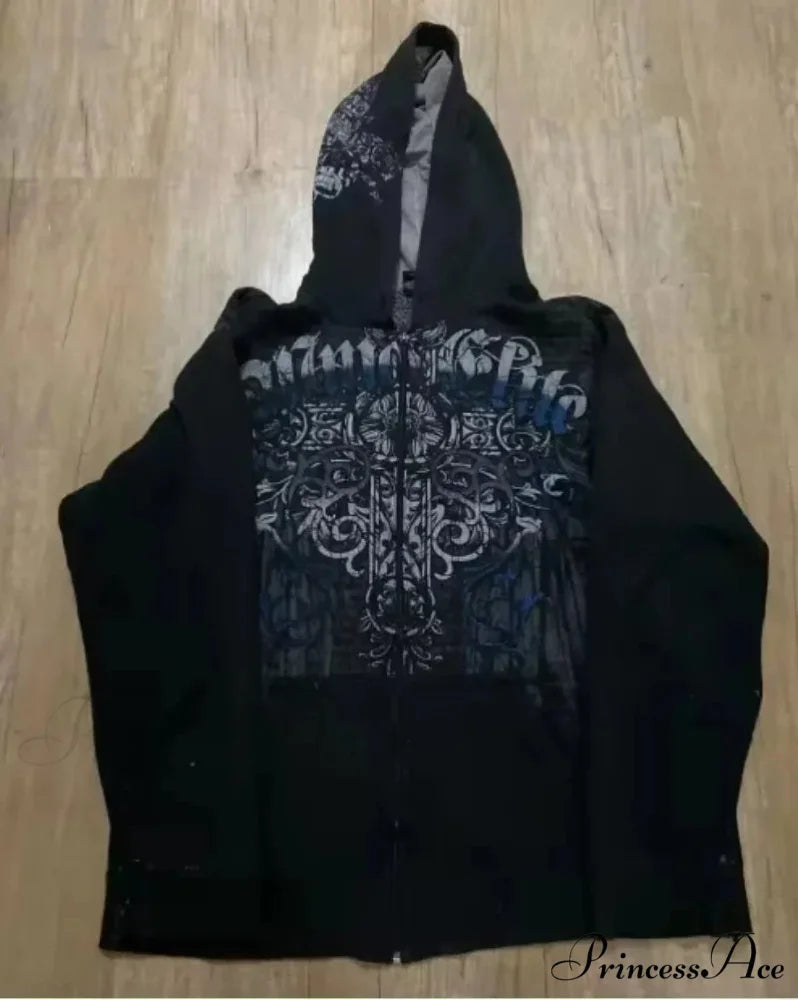 Clown Dark Print Fleece Zipper Hoodie
