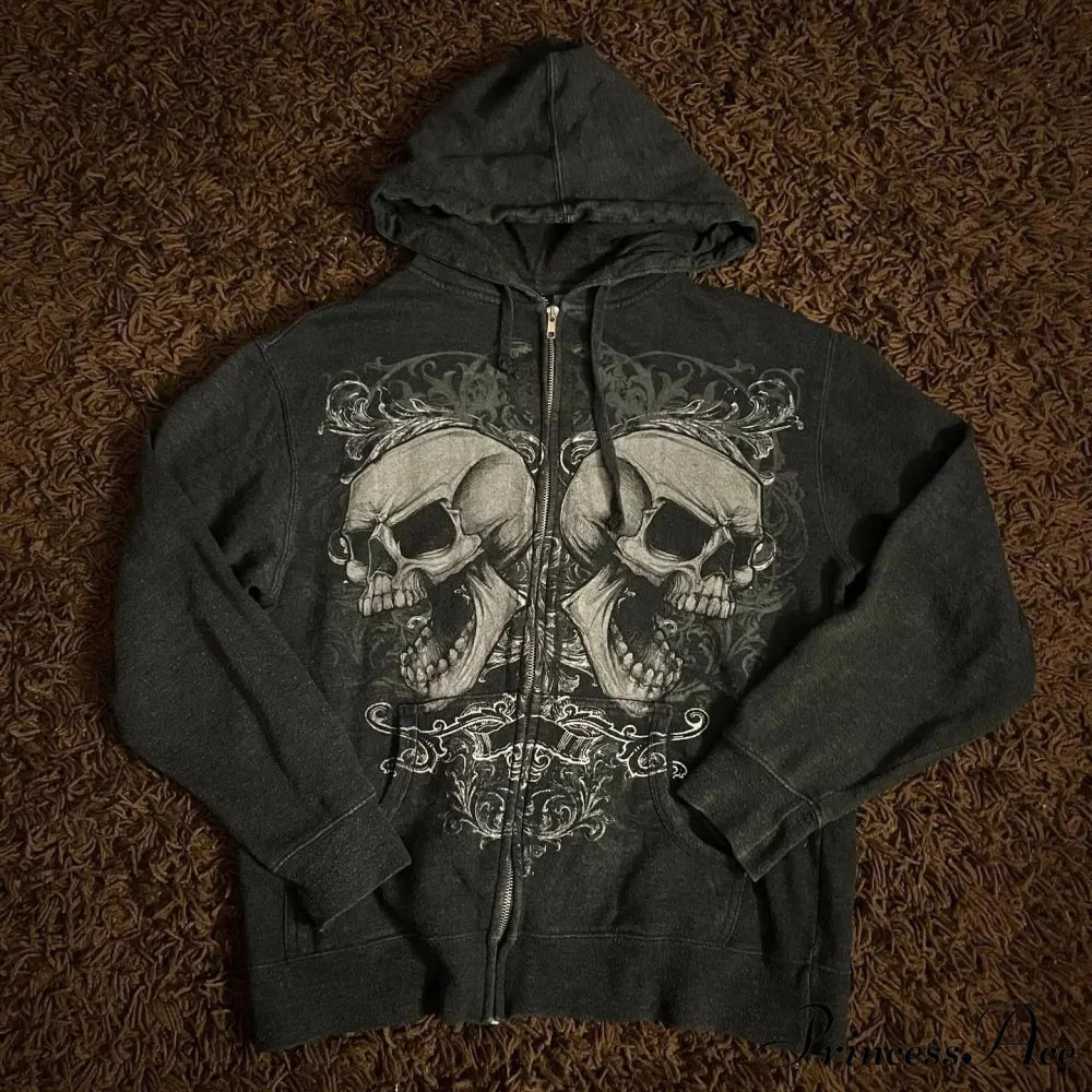 Clown Print Fleece Hoodie