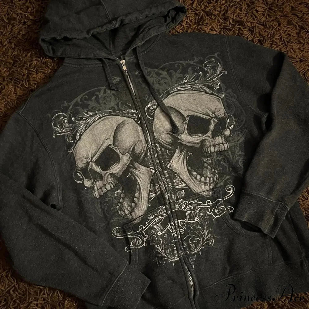 Clown Print Fleece Hoodie