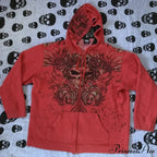 Clown Print Fleece Hoodie