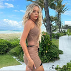 Club A-line High Waist Buttock Mini Dress