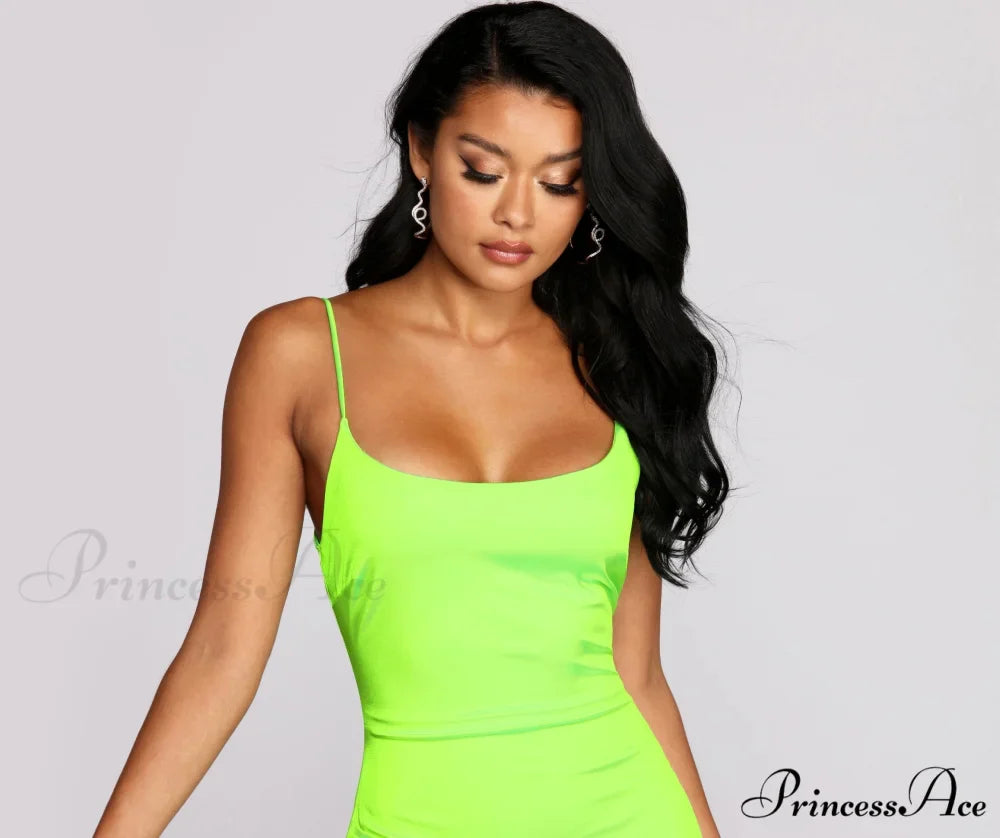 Club Cuts Stylish Satin Mini Dress