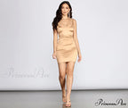 Club Cuts Stylish Satin Mini Dress