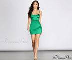 Club Cuts Stylish Satin Mini Dress
