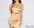 Club Cuts Stylish Satin Mini Dress
