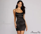 Club Cuts Stylish Satin Mini Dress