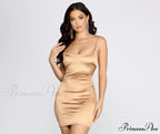 Club Cuts Stylish Satin Mini Dress