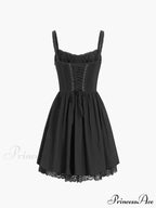 Coastal Cowgirl Lace Trendy Trim Corset Short Dress