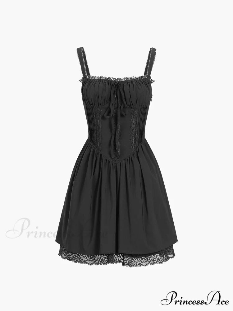 Coastal Cowgirl Lace Trendy Trim Corset Short Dress