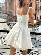 Coastal Cowgirl Lace Trendy Trim Corset Short Dress