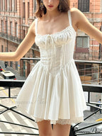 Coastal Cowgirl Lace Trendy Trim Corset Short Dress