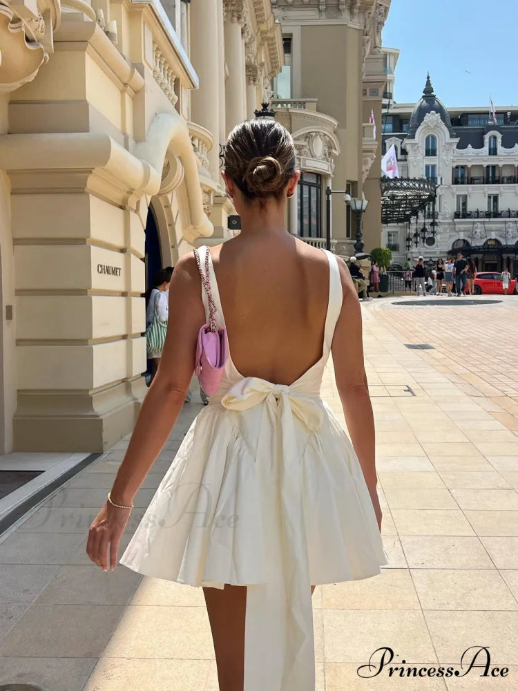 Coastal Cowgirl Open Trendy Back Zippered Short Dress