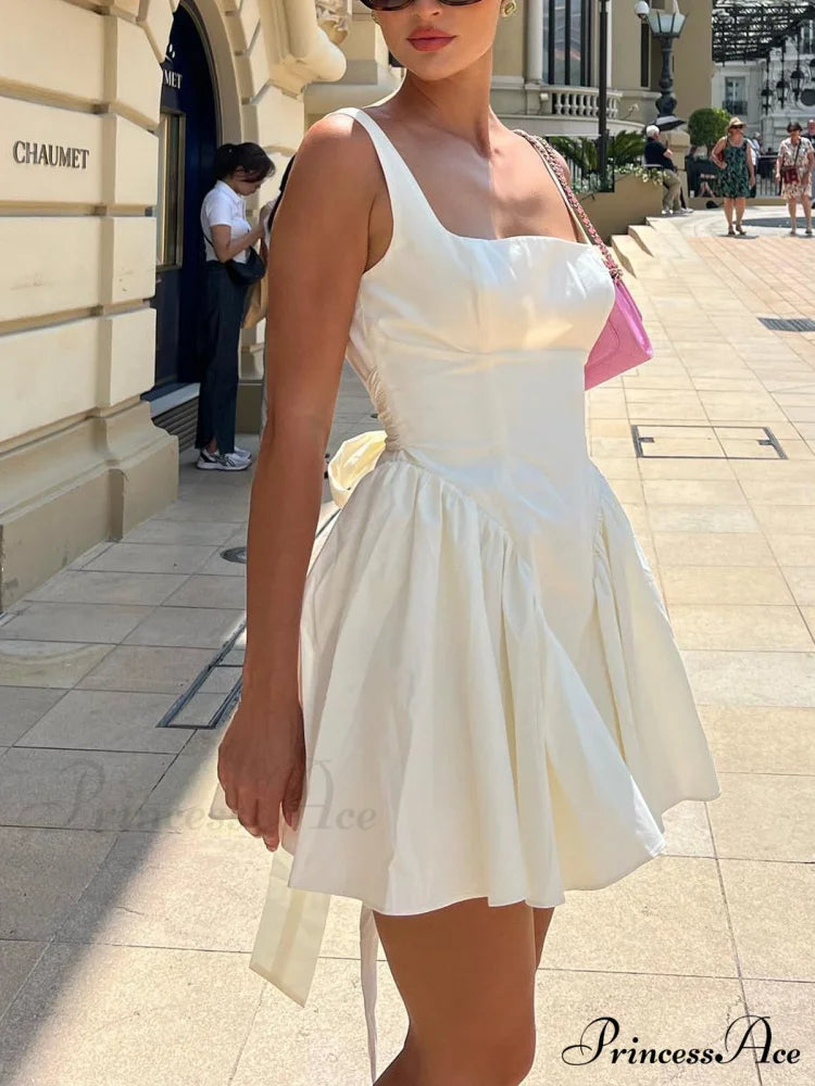 Coastal Cowgirl Open Trendy Back Zippered Short Dress