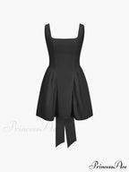 Coastal Cowgirl Open Trendy Back Zippered Short Dress