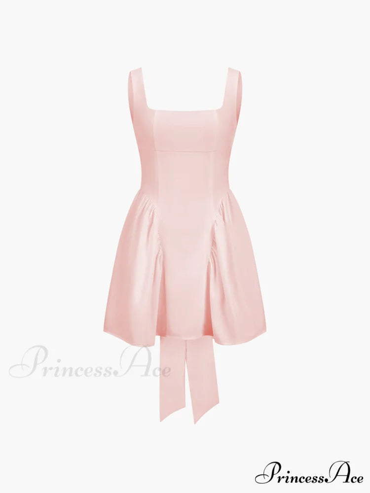 Coastal Cowgirl Open Trendy Back Zippered Short Dress