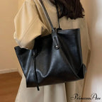 Cold Leather Tote Shoulder Bag for Women