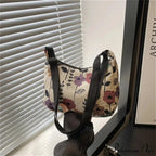 Cold Patterns Half-Moon Fabric Crossbody