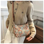 Cold Patterns Half-Moon Fabric Crossbody