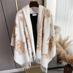 Cold Weather Soft Wool Embroidered Scarf