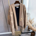 Cold Weather Soft Wool Embroidered Scarf