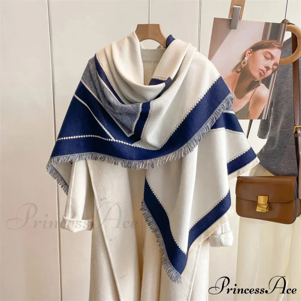 Cold Weather Soft Woolen Checkered Scarf