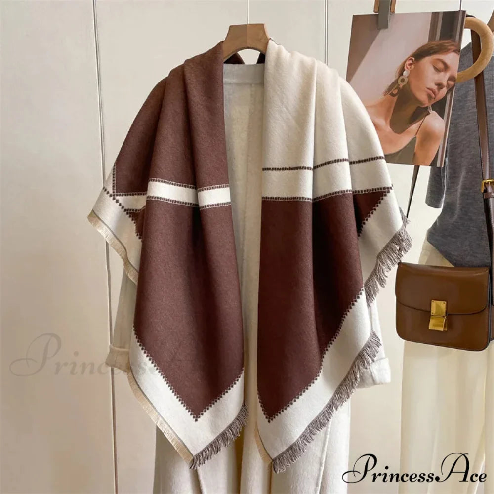 Cold Weather Soft Woolen Checkered Scarf