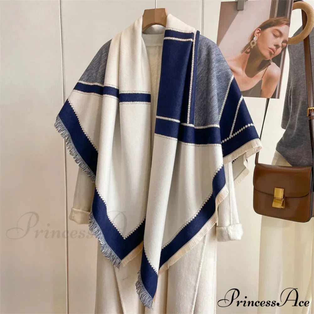 Cold Weather Soft Woolen Checkered Scarf