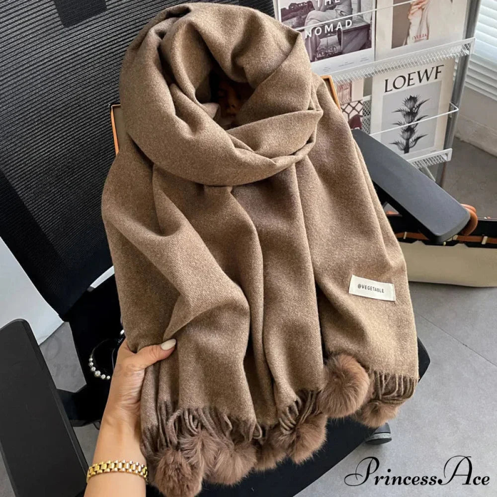 Cold Weather Soft Woolen Solid Wrap Scarf