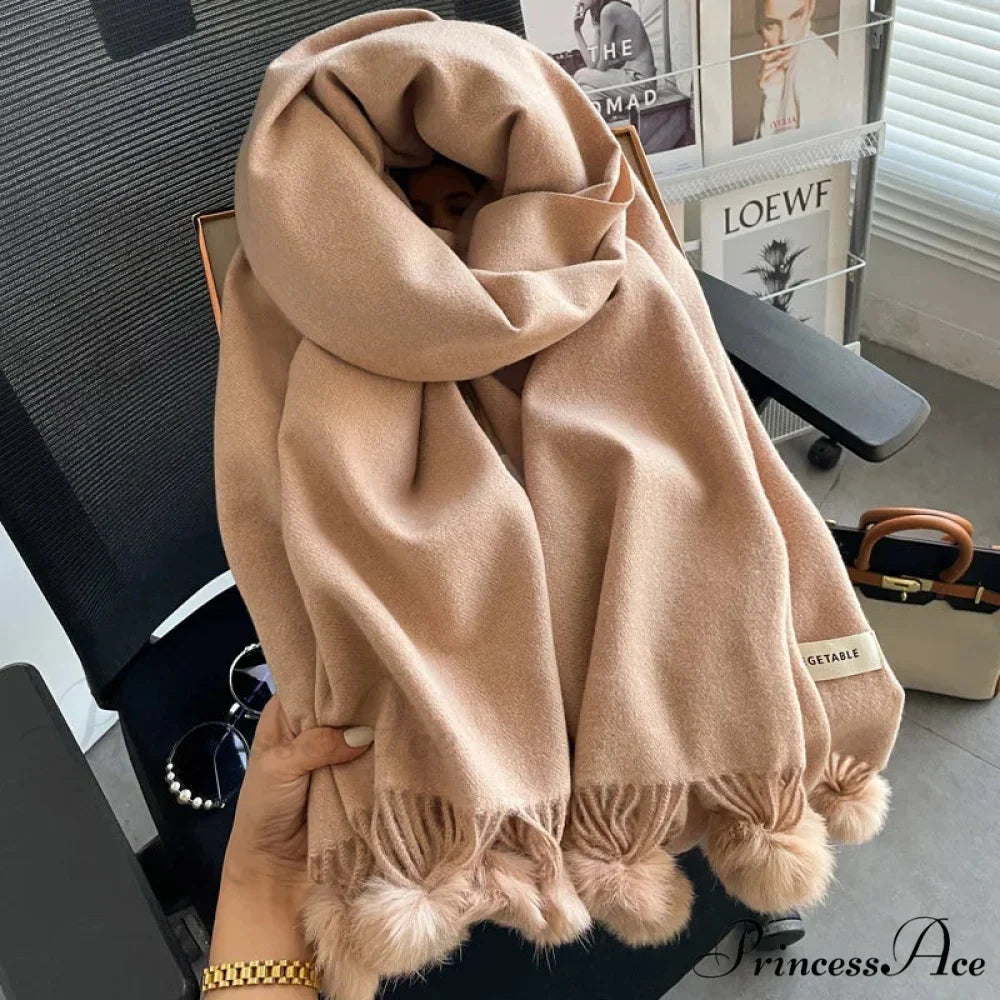 Cold Weather Soft Woolen Solid Wrap Scarf