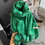 Cold Weather Soft Woolen Solid Wrap Scarf