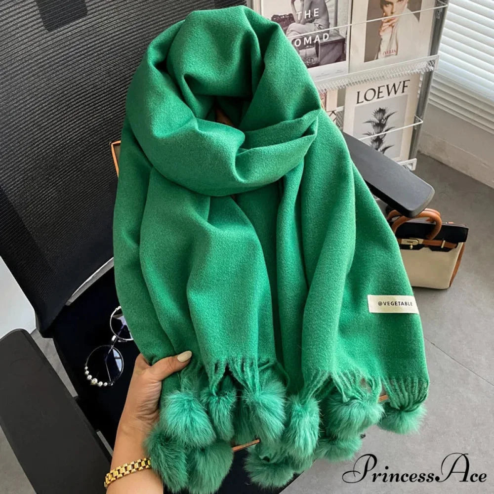 Cold Weather Soft Woolen Solid Wrap Scarf