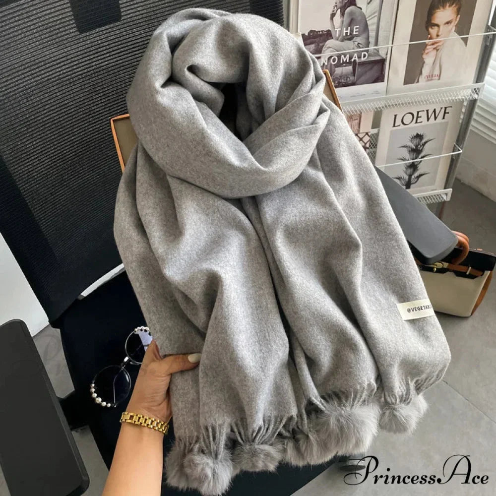 Cold Weather Soft Woolen Solid Wrap Scarf