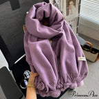 Cold Weather Soft Woolen Solid Wrap Scarf