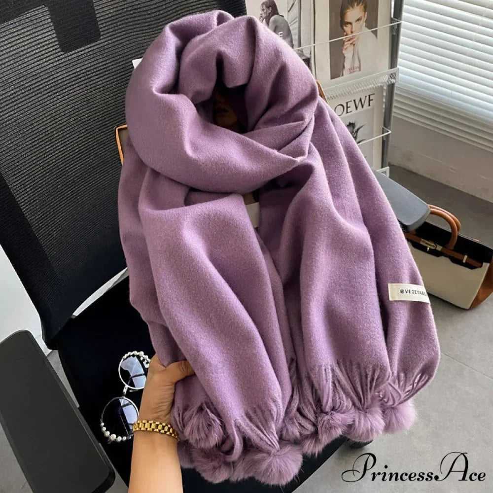 Cold Weather Soft Woolen Solid Wrap Scarf