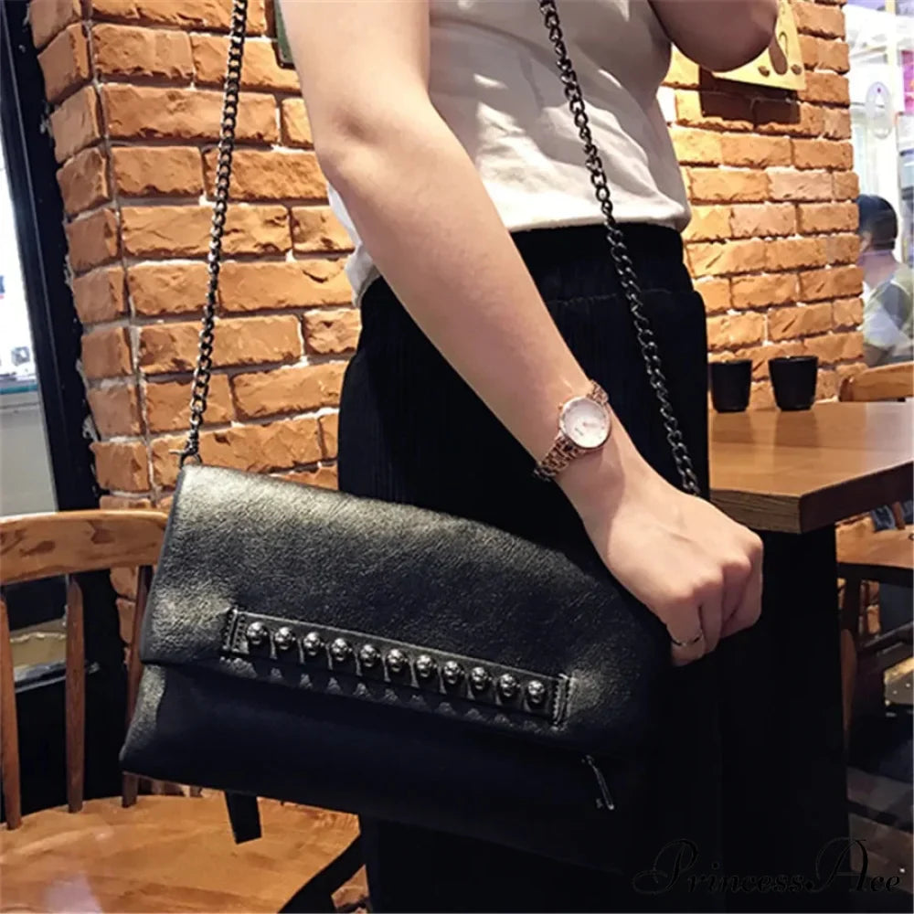 Collapsible Style Faux Leather Pouch Wristlet