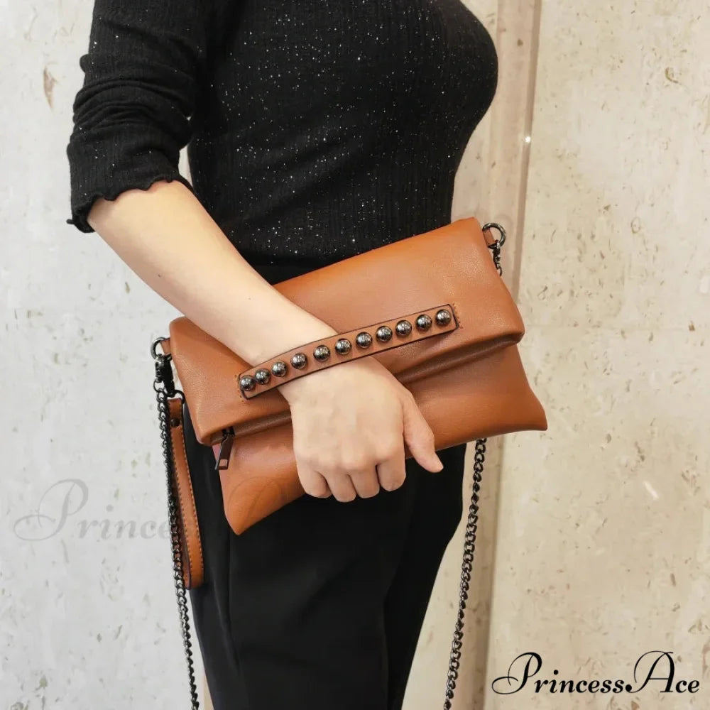 Collapsible Style Faux Leather Pouch Wristlet