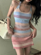 Color Block Graceful Striped Fleece Cardigan